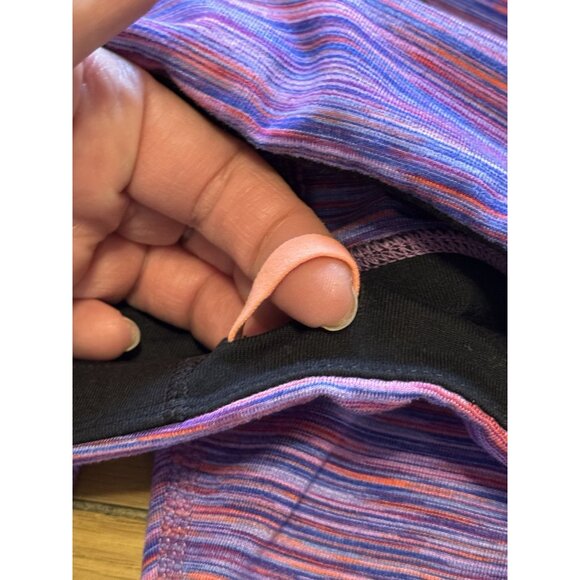 Athleta Girl Purple Blue Pink Ombre Tie Dye Watercolor Leggings Large 12 Preppy‎ - Picture 9 of 11